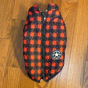 Red and Black Checkered Dog Vest